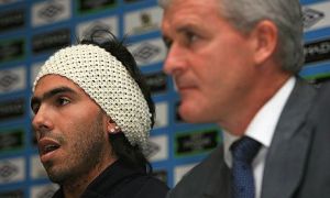 Carlos in a haf-finished knitted hat